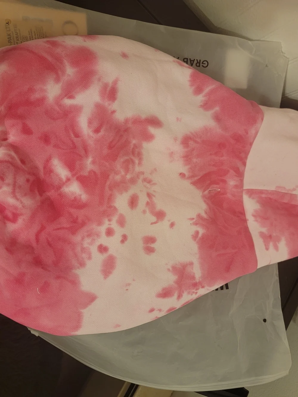 Minimalist Paw Tie-Dye Dog Hoodie — Pink